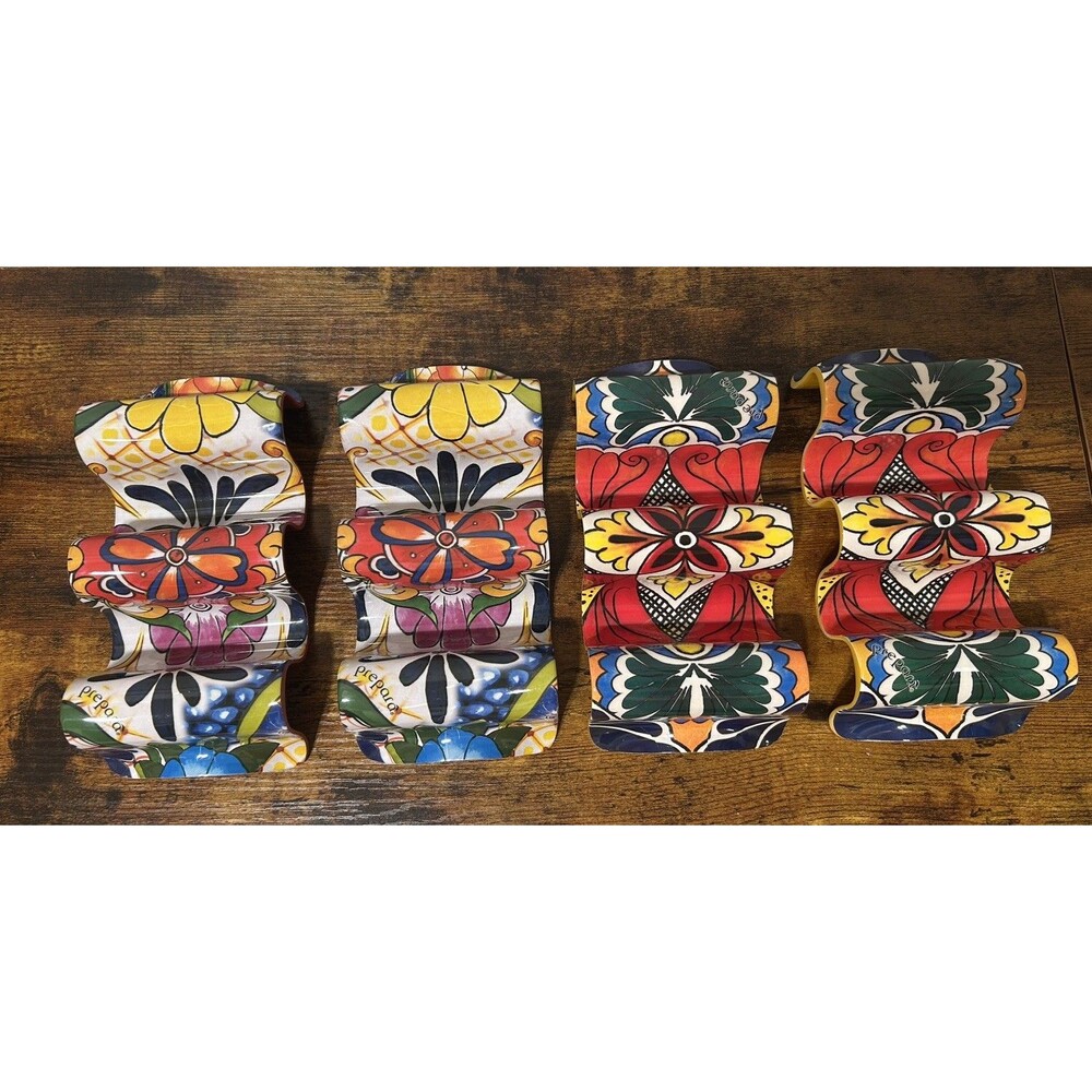 Prepara Talavera Collection Melamine Taco Holders Set Of 4